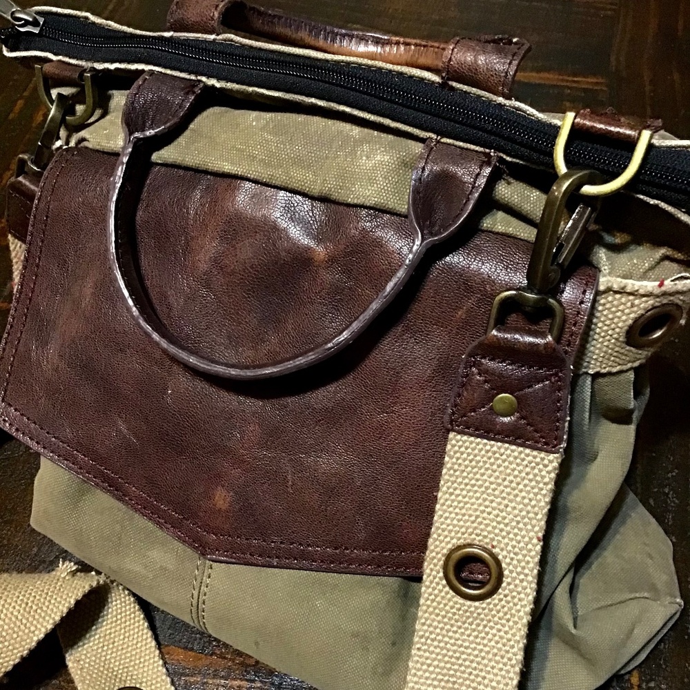Mona B Military Crossbody Bag